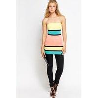 multi bodycon mini bandeau dress