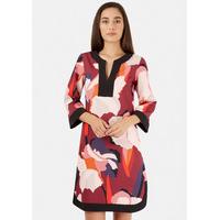 Multi Floral Print Contrast Tunic