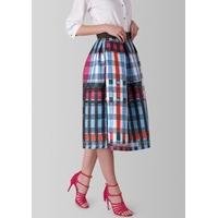 Multi Geometric Pleated Full Skirt