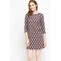 Multi Zig Zag Shift Dress