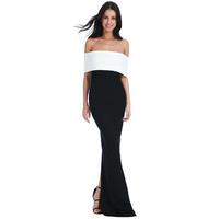 Multi Way Bardot Neckline Maxi Dress - Black