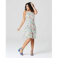 multi floral cami skater dress