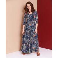 Multi Floral Jersey Maxi Dress - L 52