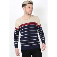 Multi Stripe Crew Neck Light Weight Jumper