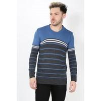 Multi Stripe Crew Neck Light Weight Jumper