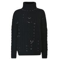 MUGLER Chunky Pierced Roll Neck Jumper