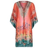 Multi-Coloured Tribal Mixed Print Kaftan