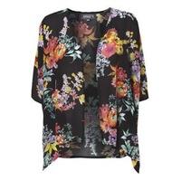 Multi-Coloured Tropical Jungle Print Kimono