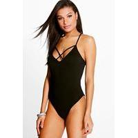 Multi Strap Front Back Body - black