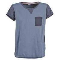 mustang fabric mix womens t shirt in blue