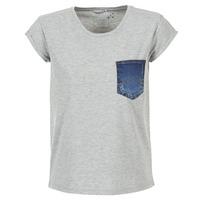 mustang slv denim pocket womens t shirt in grey