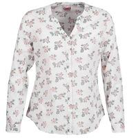 mustang flower blouse womens shirt in white