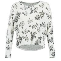 mustang flower pull ober womens sweater in white