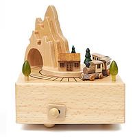Music Box Square Novelty Gag Toys Wood Unisex