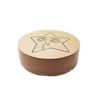 Music Box Circular Holiday Supplies Wood Unisex