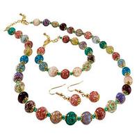 Murano Glass Jewellery Set Save £40, Glass