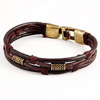 Multilayer Weave Leather Wrap Bracelets Daily / Casual 1pc