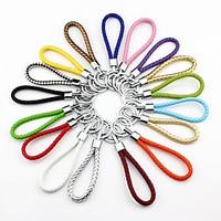 Multicolor Rainbow Leather Weave DIY Keychain(Random Color)