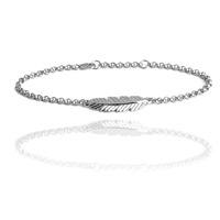 muru silver feather bracelet