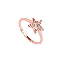 Muru Silver & Rose Gold Star Ring