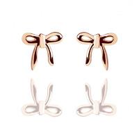 Muru Rose Gold Bow Stud Earrings