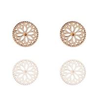 muru rose gold purity mandala stud earrings