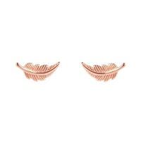 Muru Rose Gold Feather Stud Earrings