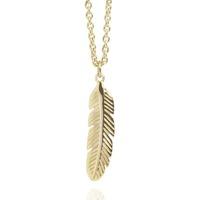 muru gold feather necklace