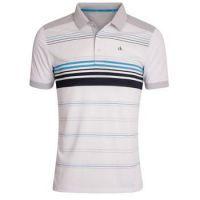 multi stripe tech polo white