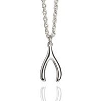 Muru Silver Mini Wishbone Necklace