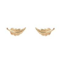 Muru Gold Feather Stud Earrings