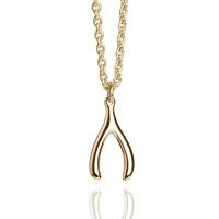Muru Gold Mini Wishbone Necklace