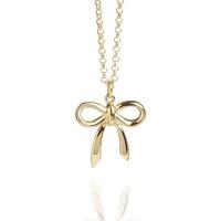 Muru Gold Tiny Bow Pendant Necklace
