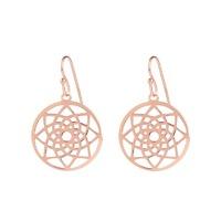 muru rose gold prosperity dream catcher hook earrings