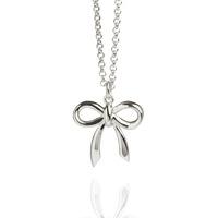 Muru Silver Tiny Bow Pendant Necklace