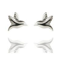 Muru Silver Hummingbird Stud Earrings