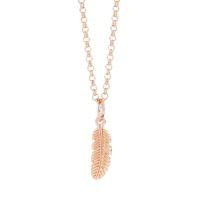 Muru Rose Gold Mini Feather Necklace