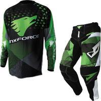 MX Force Tackle Mirage Motocross Jersey & Pants Green Kit