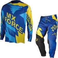 mx force ac x maxix motocross jersey amp pants blue kit