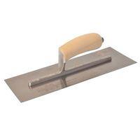 MXS13SS Stainless Steel Finishing Trowel - Wooden Handle 13 x 5in
