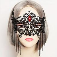 Mysterious Queen Black Tassels Halloween Masquerade Mask Halloween Props Cosplay Accessories
