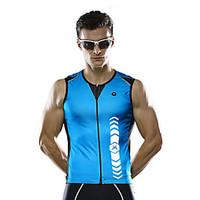 Mysenlan Cycling Vest Men\'s Sleeveless Bike Vest/Gilet Quick Dry Breathable Polyester Fashion Summer Green Blue