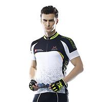 Mysenlan Cycling Jersey Men\'s Short Sleeve Bike Jersey Breathable Polyester Fashion Summer Black/White Blue/White