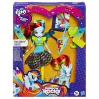 my little pony equestria girls rocks rainbow dash doll and pony set ne ...