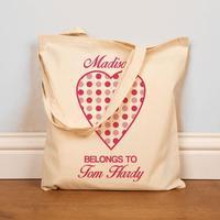 my heart belongs tocustom tote bag