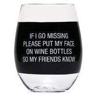 My Face On Wine Bottles Stemless Wine Gl