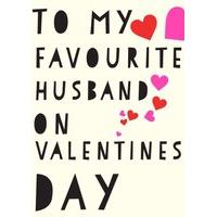 My Favourite Husband| Funny Valentine\'s Day Card |VA1046