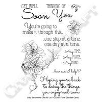 my sentiments exactly floral get well 4x6 clear stamps set 404595