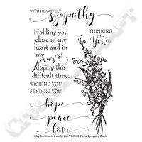 my sentiments exactly floral sympathy 4x6 clear stamps set 404594