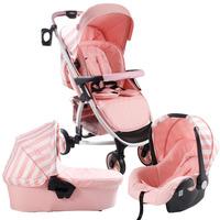 my babiie billie faiers mb100plus travel system in pink stripes